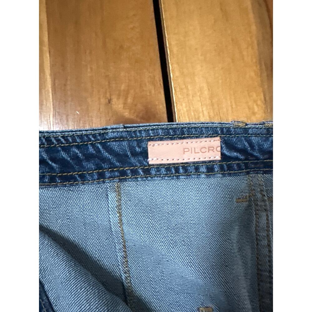 Pilcro Anthropologie Carpenter Wide Leg Jeans Size 31 High Rise Patch Pocket - Picture 4 of 8
